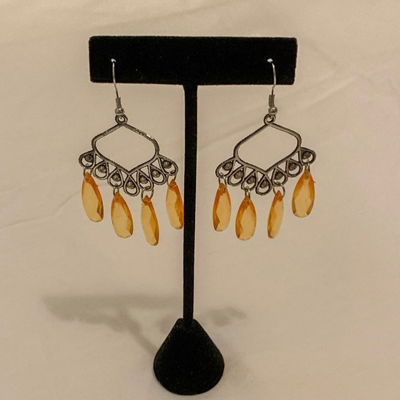 Studded Dangle Earrings - Picture 8 of 8